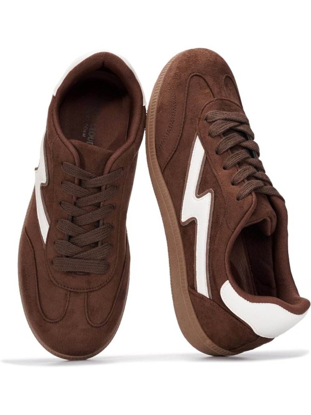 Womens Brown Leather Project Cloud Sneakers Comfortable Lace-Up Fashion Sneakers
